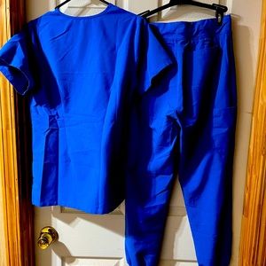 Mandala Royal Blue Jogger Scrub Set - Women’s Small